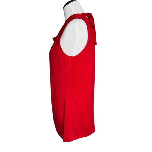 Cabi Style 3051 Red Cowl neck Tunic/Tank w/ Tie at back w/ V-cut Back Sz Large - Picture 2 of 6